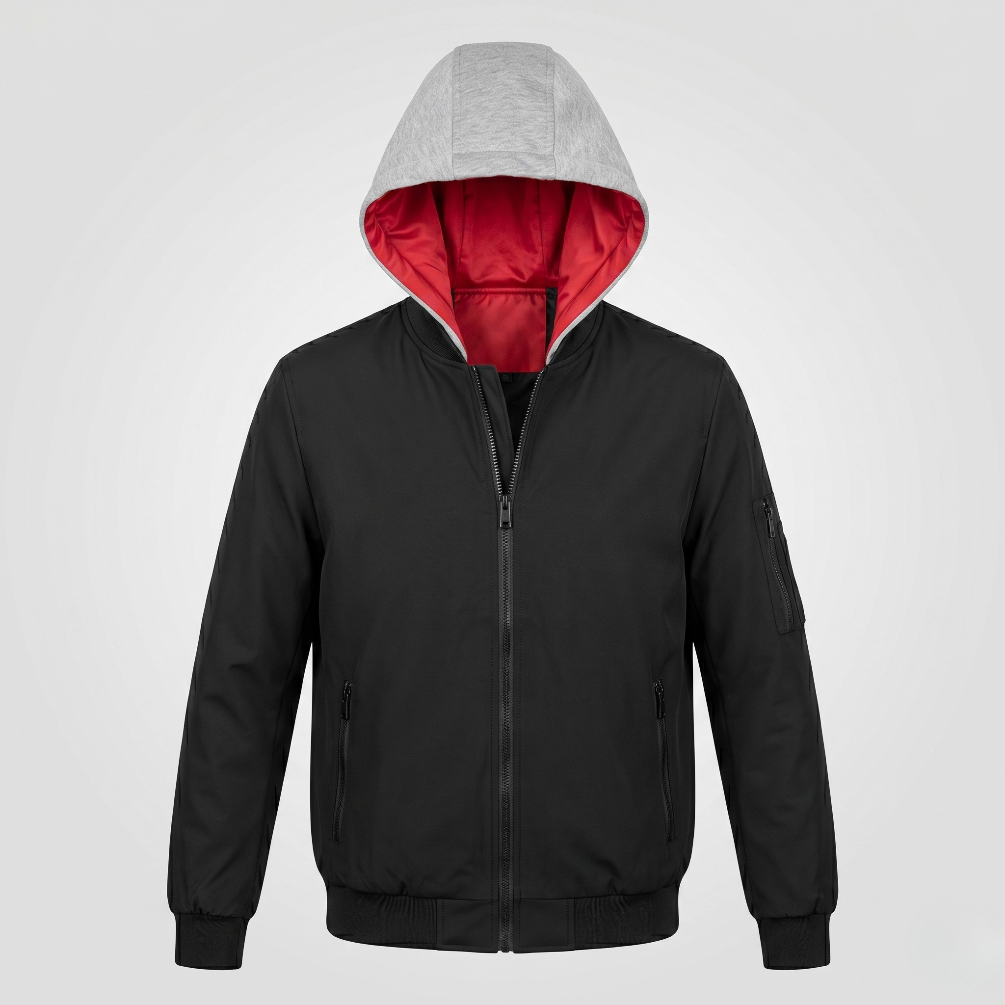 Campera con capucha negra