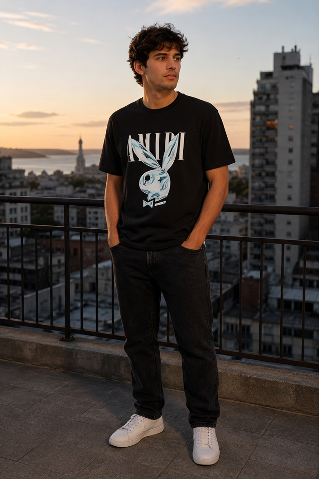 Remera Amiri negra