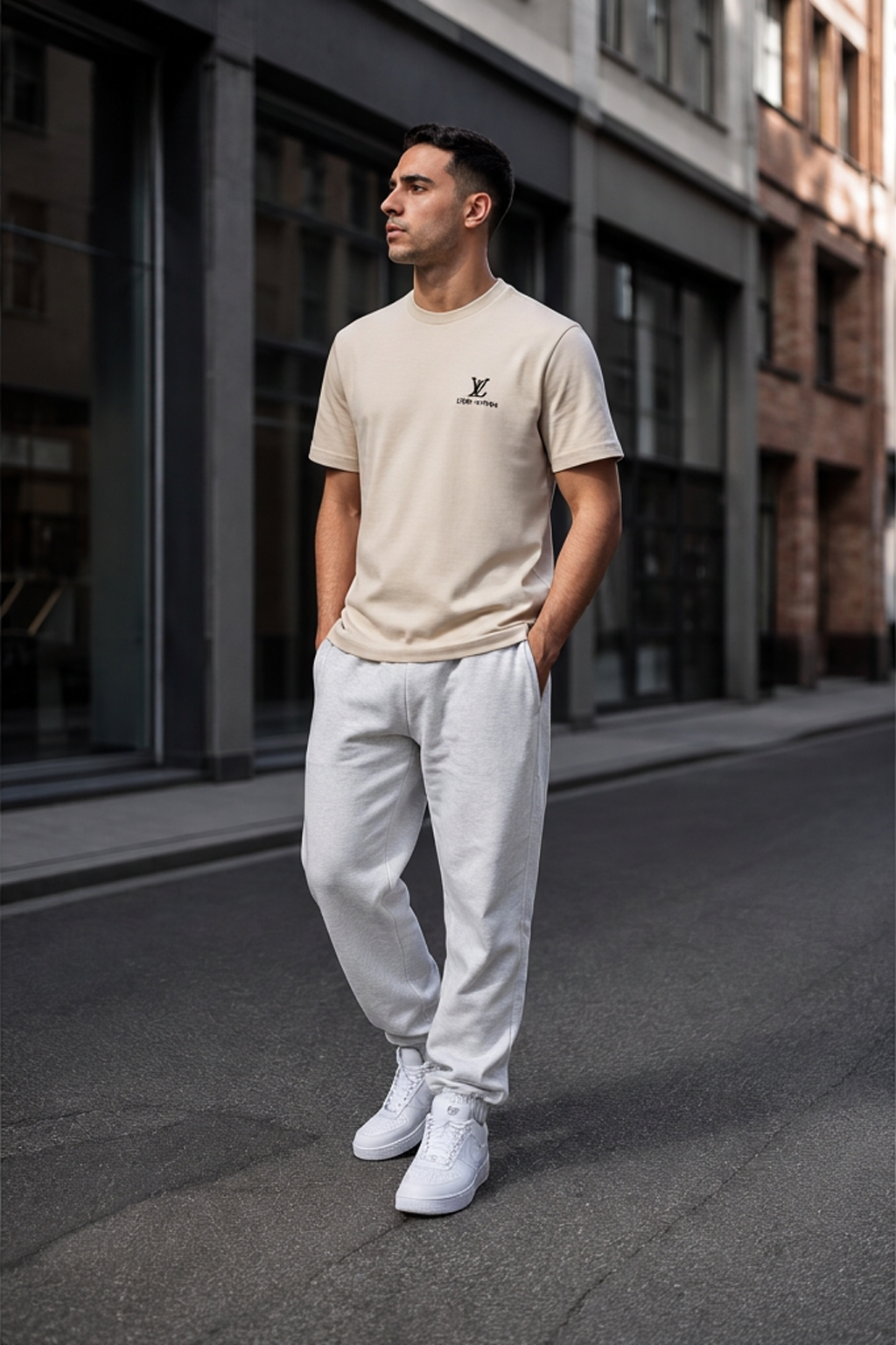 Camiseta Louis Vuitton beige