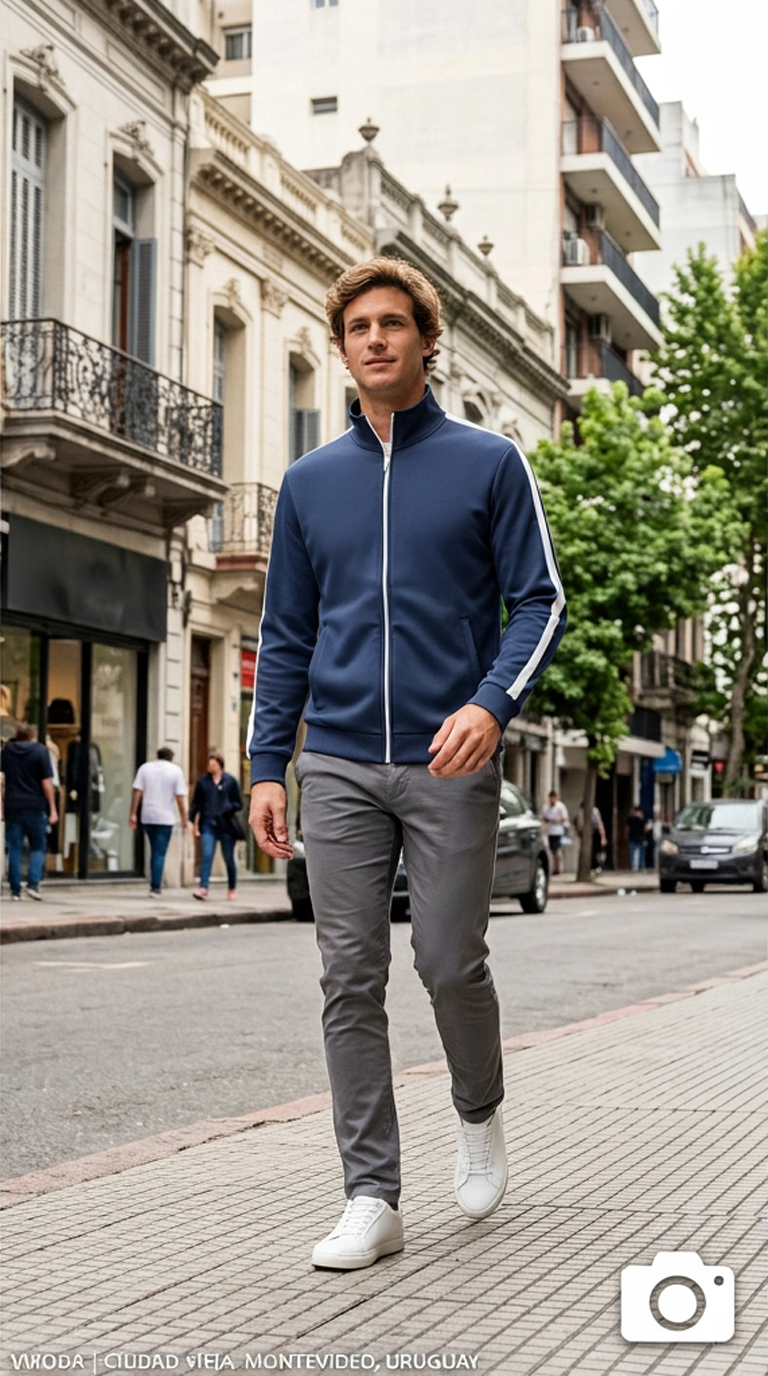 Campera deportiva azul
