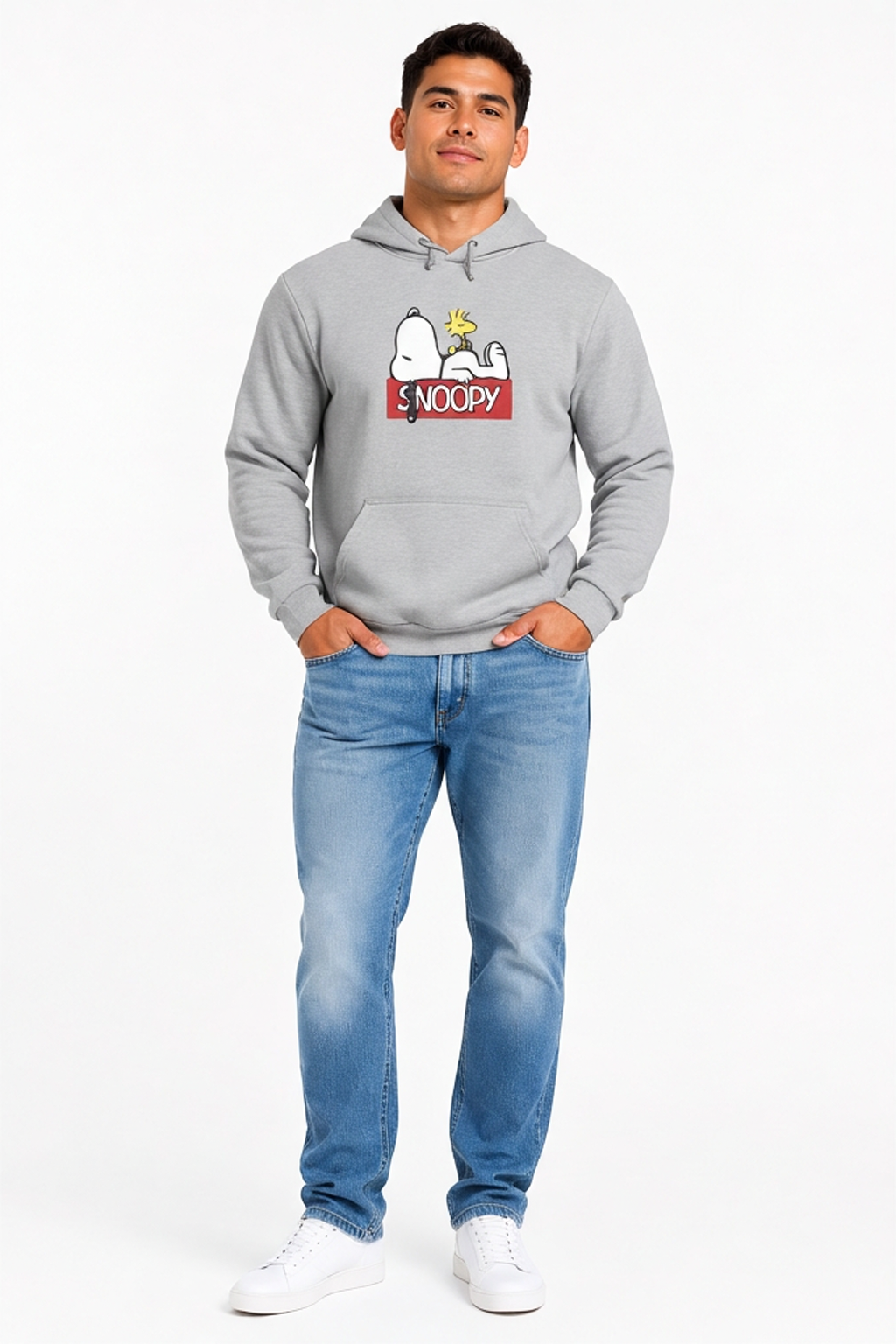 Buzo Snoopy gris