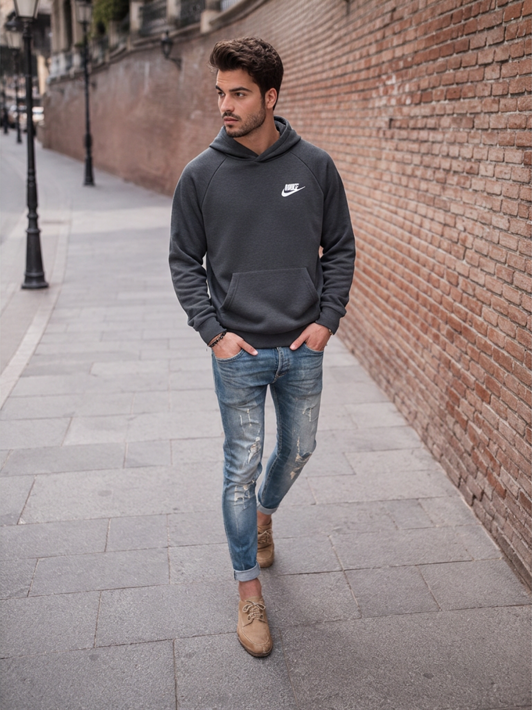 Buzo Nike gris oscuro